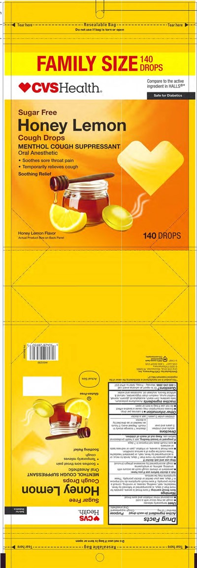 Cvs Sf Honey Lemon 140ct Cough Drops (Cvs Sf Honey Lemon 140ct 60002002 5 20 2022)
